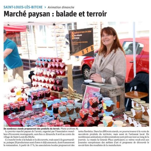 Marché Paysan à St Louis-Lès-Bitche / 08 avril 2018