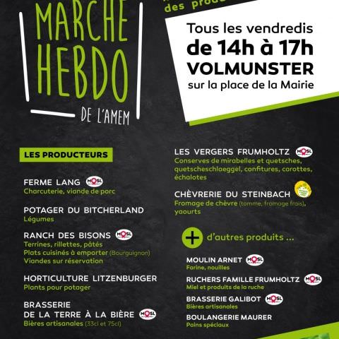 Marché Hebdo à Volmunster